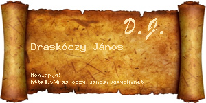Draskóczy János névjegykártya