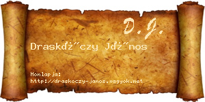 Draskóczy János névjegykártya